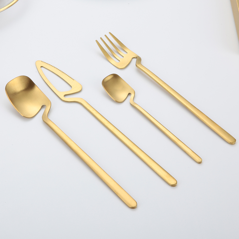 Modern stainless steel flatware set